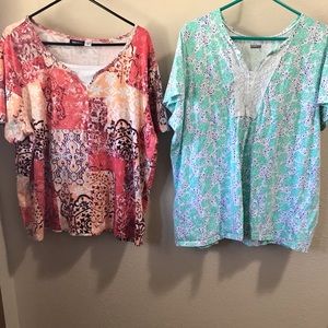 2x Basic Editions Blouses